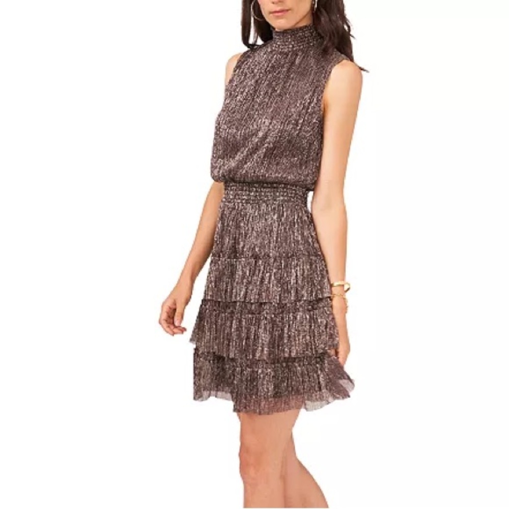 NWT- 1.State Metallic Mini Dress Size: Small